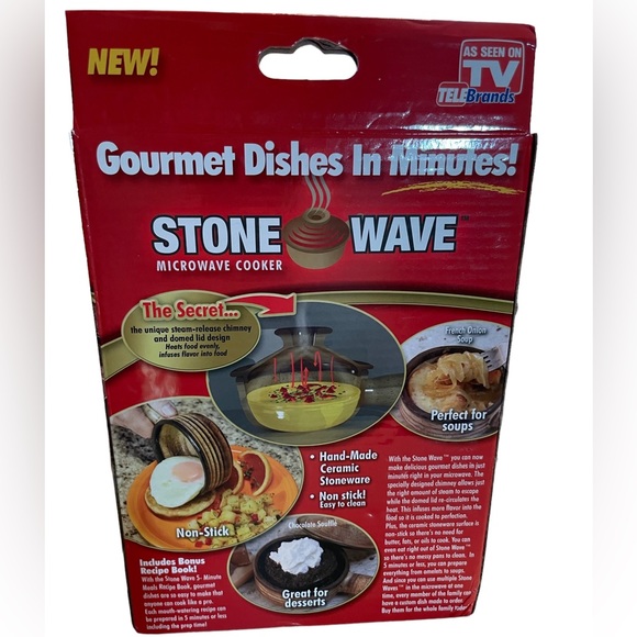 NIB Stone Wave Ceramic Stoneware Microwave Cooker - Picture 2 of 2